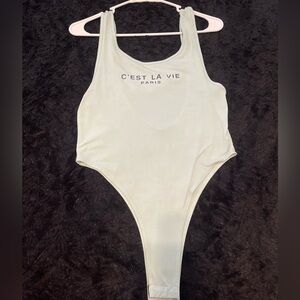 C’est la vie high cut bodysuit